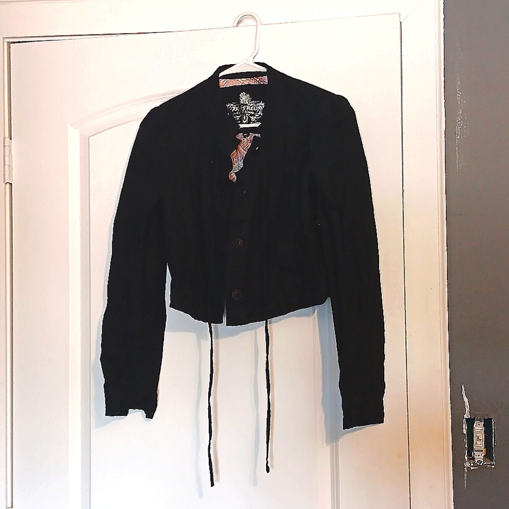 NWOT - Women's Black Buffalo David Bitton Balero Style Crop Jacket, Size Small